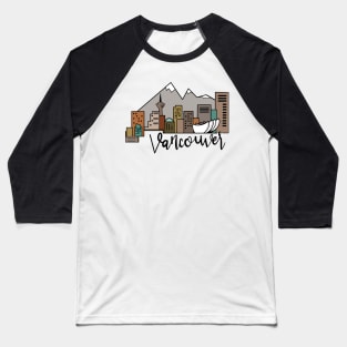 Vancouver skyline Baseball T-Shirt